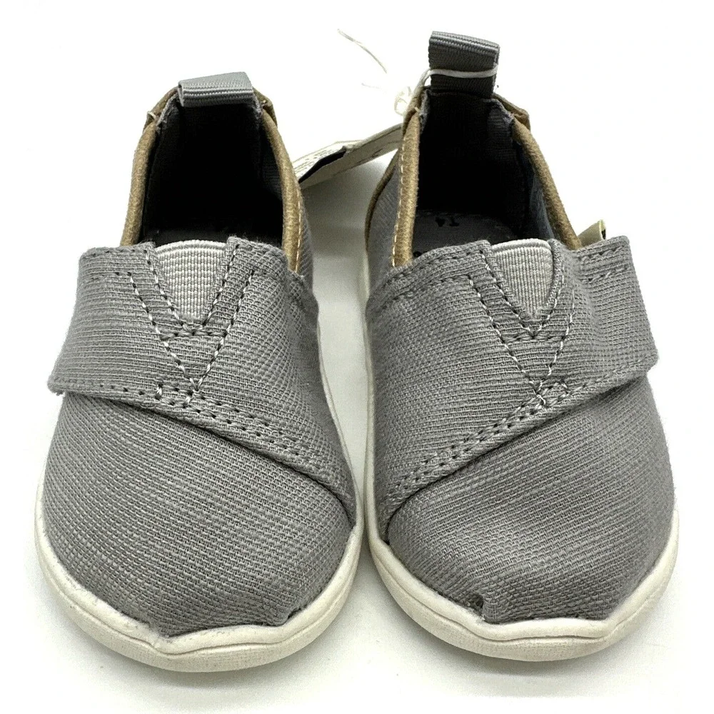 Toms Tiny Alpargata Toddler Size T4 Slip On Canvas Earthwise Shoes